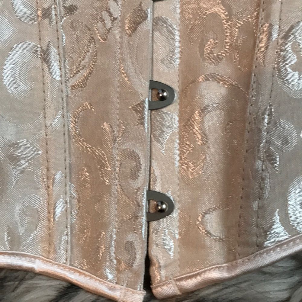 Designer Corset Binder Girdle Cincher Nude M - Picture 2 of 8